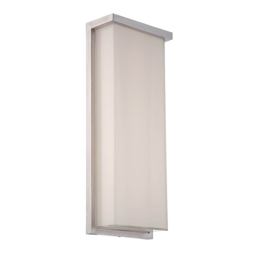 Modern Forms Ledge 20'' Led Outdoor Wall Sconce Light 3000k In Brushed Aluminum