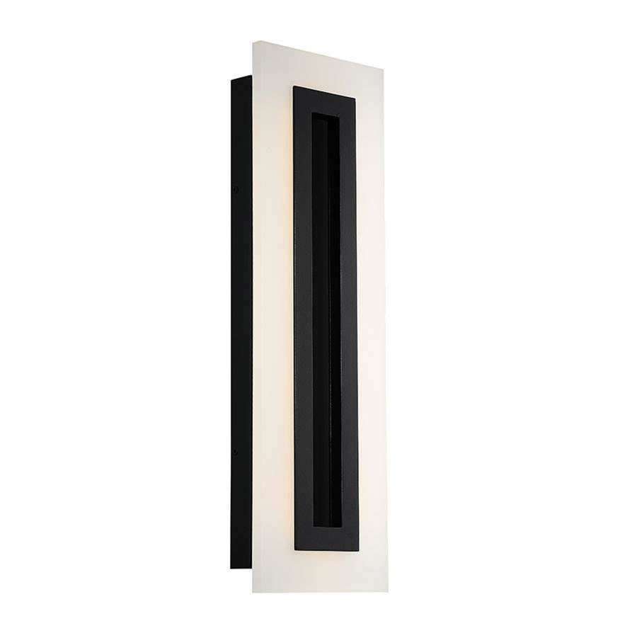 Modern Forms WS-W46824-BK Black Shadow 24'' Led Outdoor Wall Sconce Light 3000k In Black Image 1