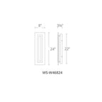 Modern Forms WS-W46824-BK Black Shadow 24'' Led Outdoor Wall Sconce Light 3000k In Black Image 2