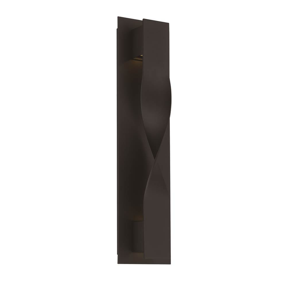 Modern Forms Twist 20'' Led Outdoor Wall Sconce Light 3000k In Black