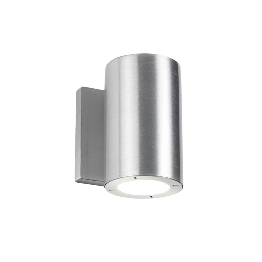 Modern Forms Vessel 6'' Led Outdoor Wall Sconce Light 3000k In Brushed Aluminum