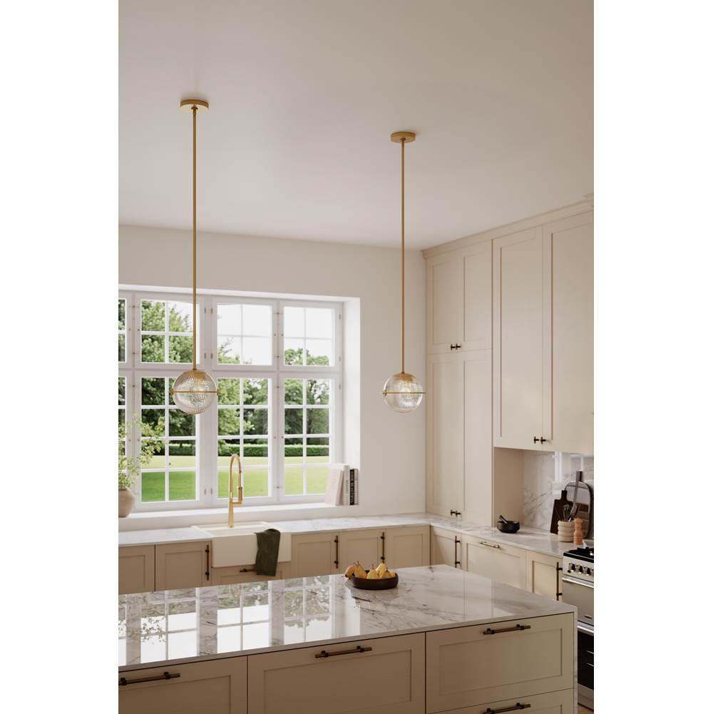 Minka-Lavery 10125-732 Legacy Brass Luniva 9'' 1-light Mini Pendant Image 4