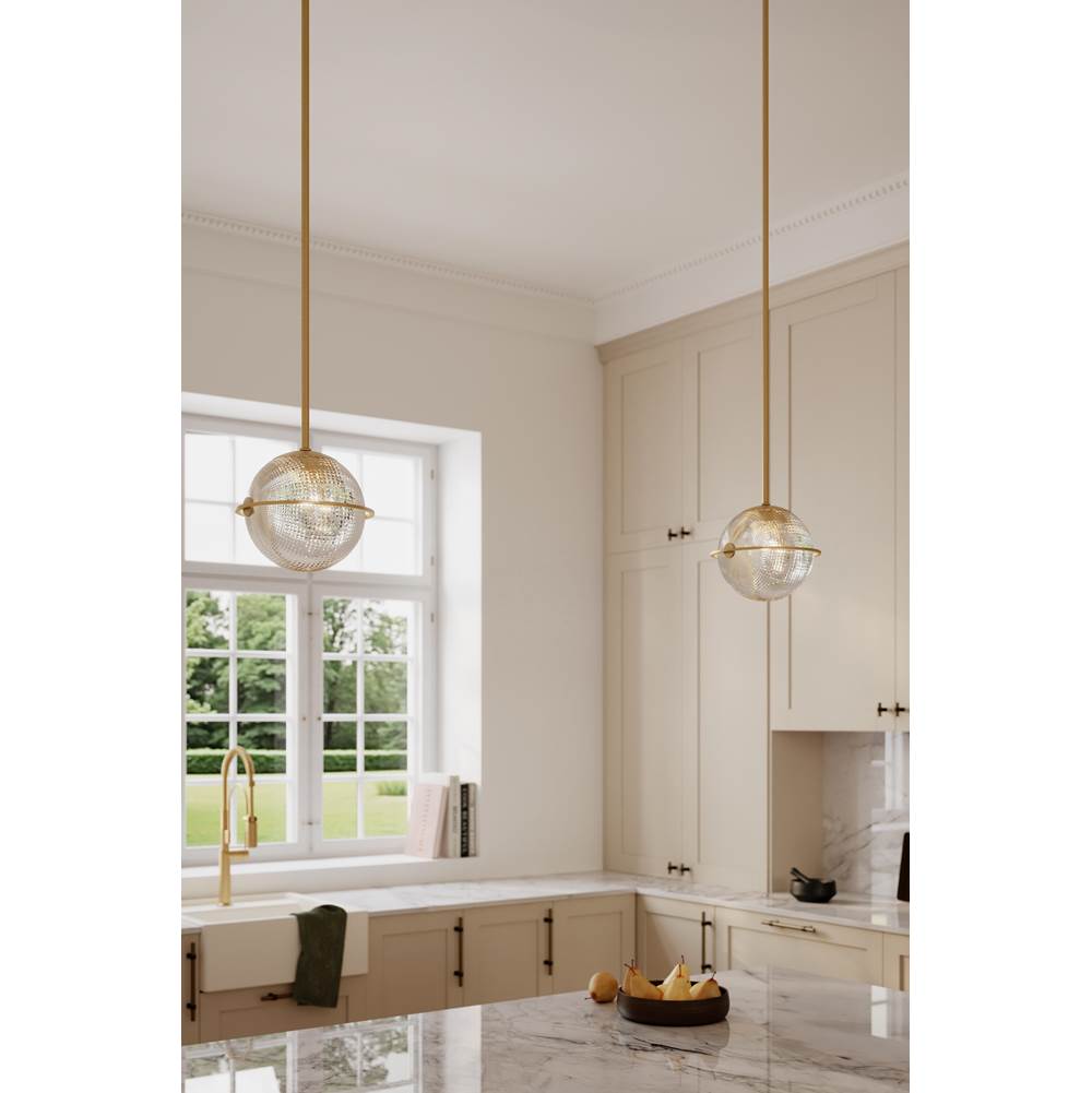 Minka-Lavery 10125-732 Legacy Brass Luniva 9'' 1-light Mini Pendant Image 3