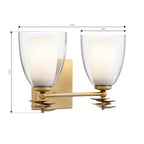 Minka-Lavery 10252-732 Legacy Brass Elowen 13.25'' 2-light Vanity Image 2