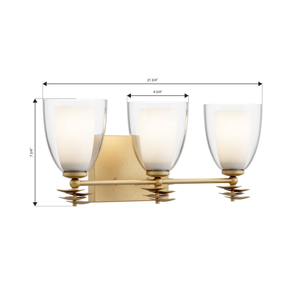 Minka-Lavery 10253-732 Legacy Brass Elowen 21.75'' 3-light Vanity Image 2