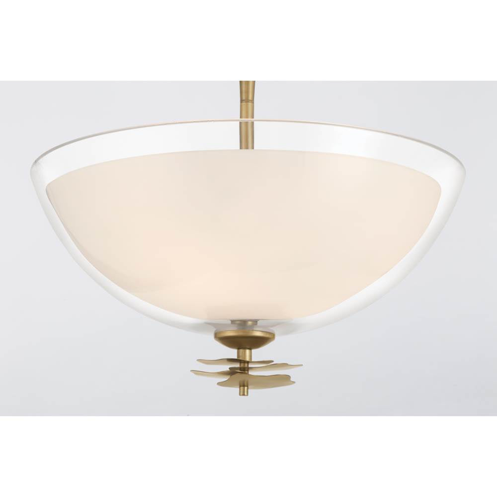 Minka-Lavery 10255-732 Legacy Brass Elowen 15'' 3-light Semi-flush Mount Image 6