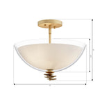 Minka-Lavery 10255-732 Legacy Brass Elowen 15'' 3-light Semi-flush Mount Image 2