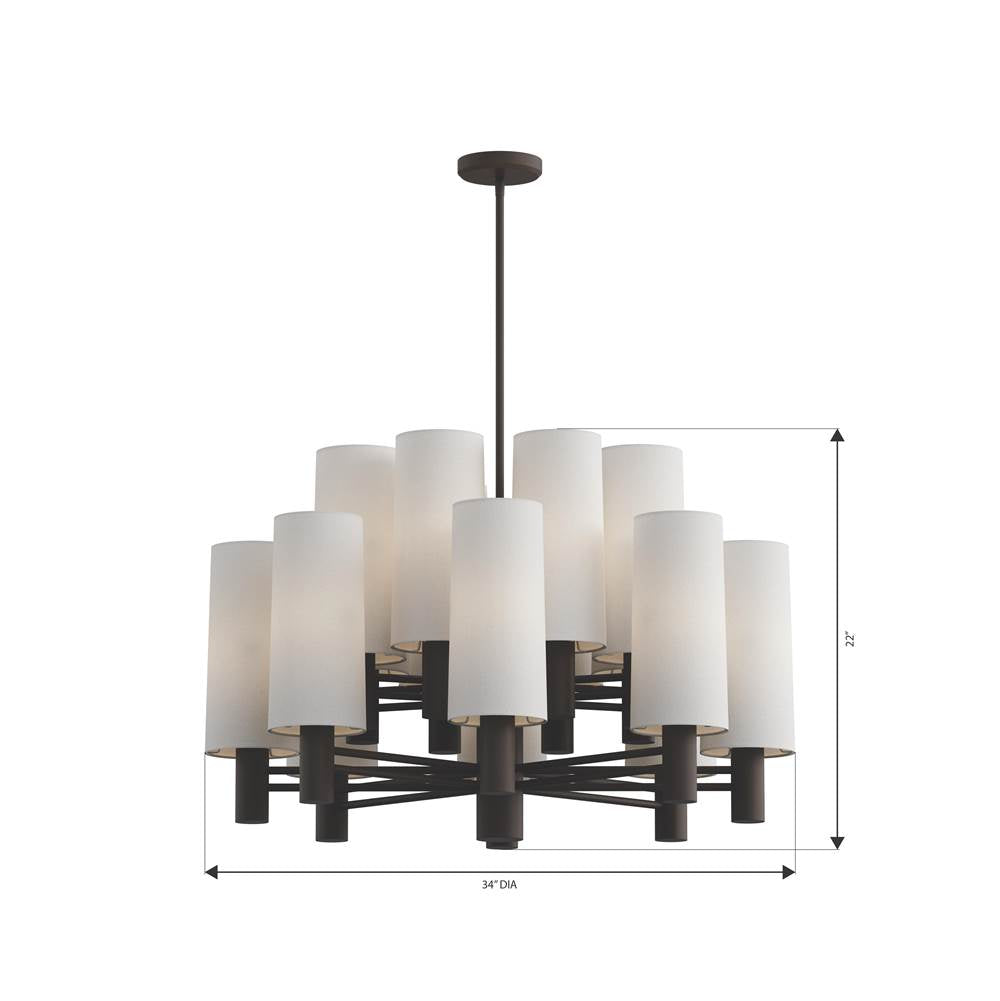Minka-Lavery 10286-860 Dark Bronze Draxen 34'' 16-light Chandelier Image 2