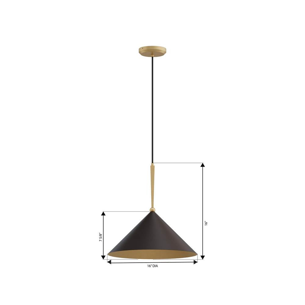 Minka-Lavery 10315-855 Legacy Brass Cortan 16'' 1-light Pendant Image 2