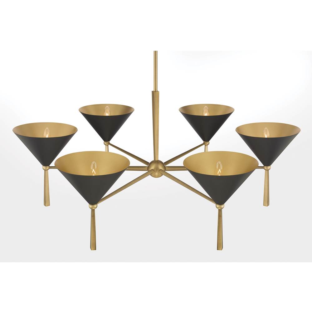 Minka-Lavery 10316-855 Legacy Brass Cortan 36'' 6-light Chandelier Image 6