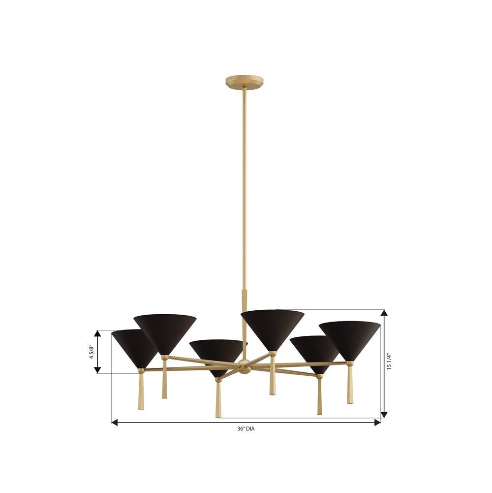 Minka-Lavery 10316-855 Legacy Brass Cortan 36'' 6-light Chandelier Image 2