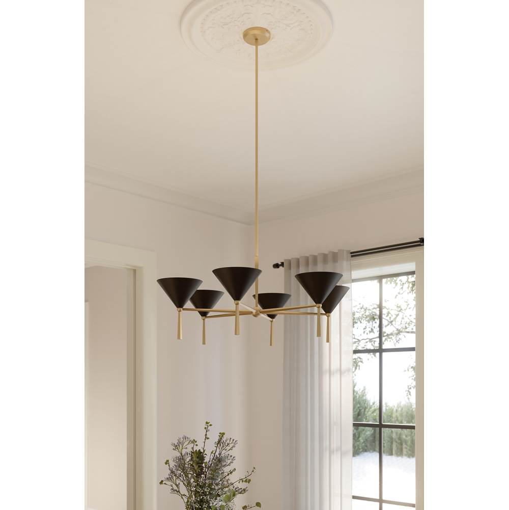 Minka-Lavery 10316-855 Legacy Brass Cortan 36'' 6-light Chandelier Image 4