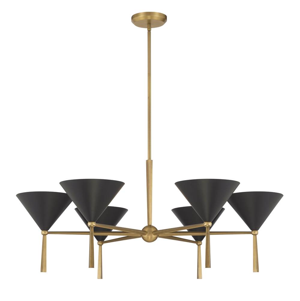 Minka-Lavery 10316-855 Legacy Brass Cortan 36'' 6-light Chandelier Image 1