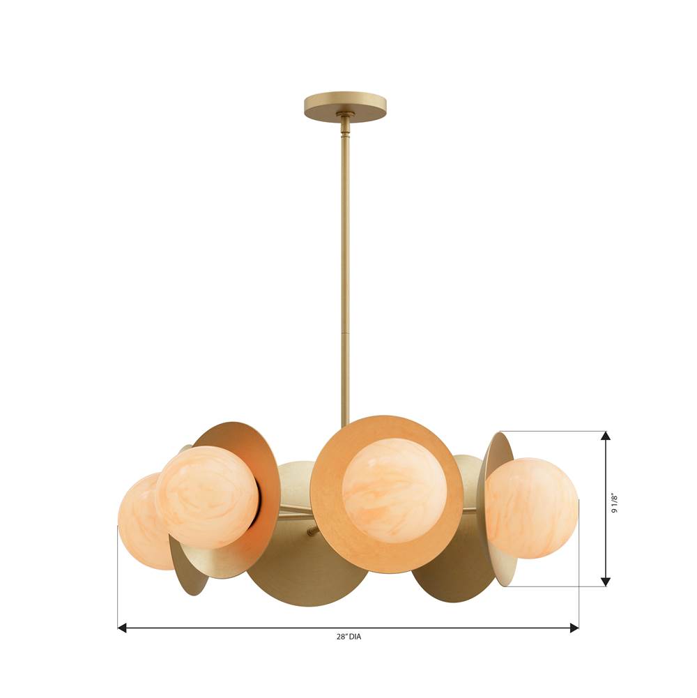 Minka-Lavery 10386-732 Legacy Brass Olenne 28'' 6-light Pendant Image 2
