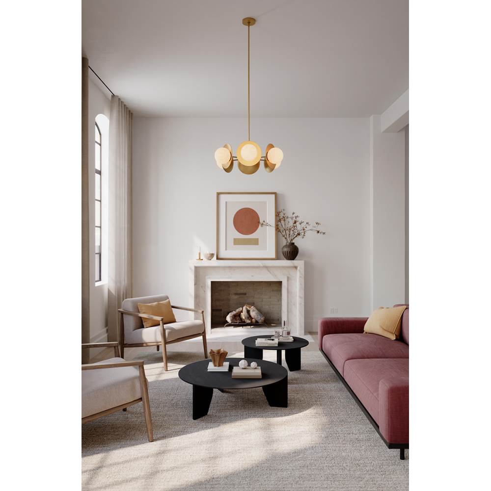 Minka-Lavery 10386-732 Legacy Brass Olenne 28'' 6-light Pendant Image 4