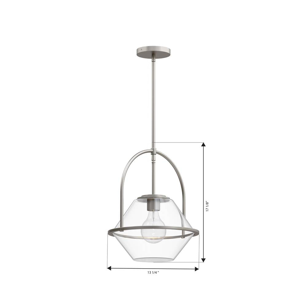 Minka-Lavery 11895-84 Brushed Nickel Coralyn 13.25'' 1-light Pendant Image 2