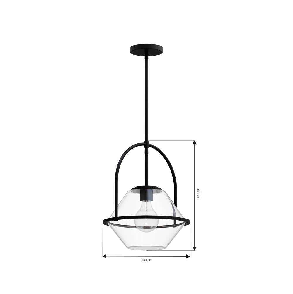 Minka-Lavery 11895-899 Dark Matte Black Coralyn 13.25'' 1-light Pendant Image 2