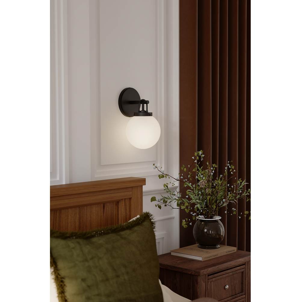 Minka-Lavery 12011-899 Dark Matte Black Ortesa 10.5'' High 1-light Bath Sconce Image 3