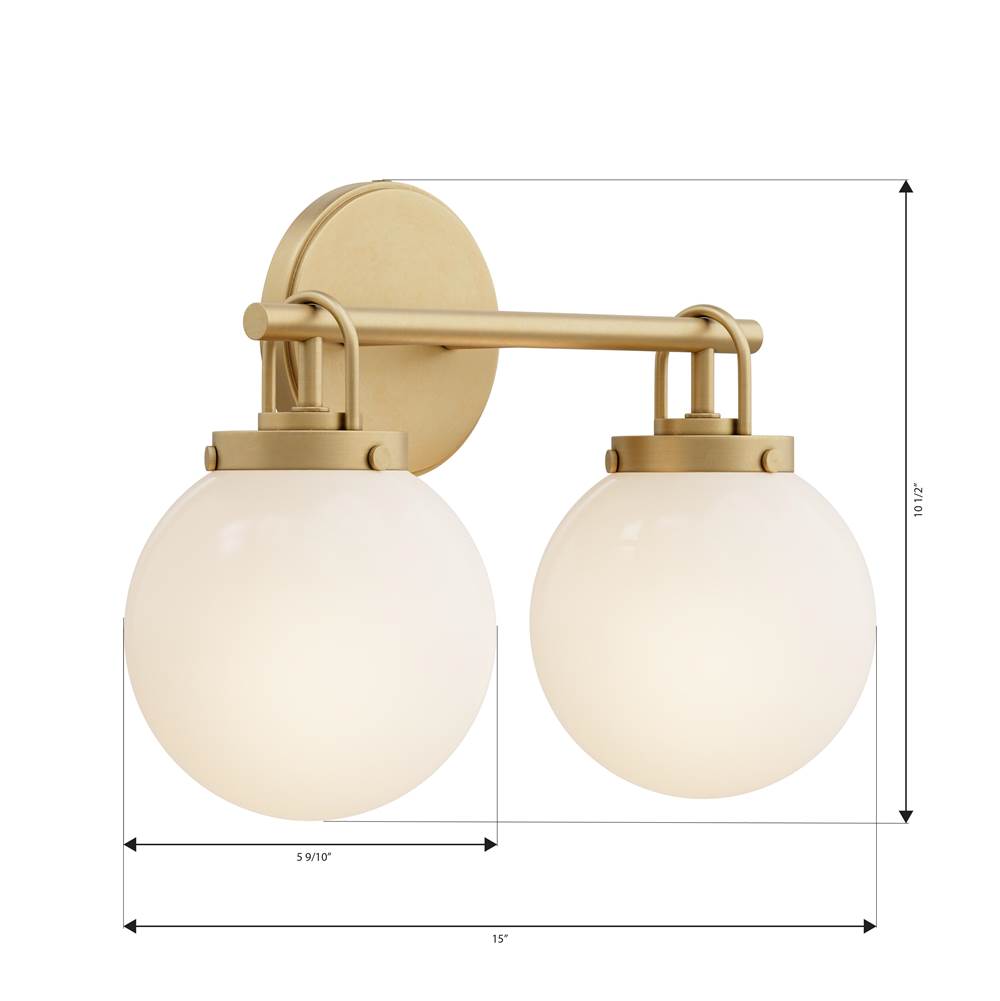 Minka-Lavery 12012-732 Legacy Brass Ortesa 15'' 2-light Vanity Image 2