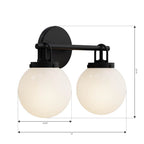 Minka-Lavery 12012-899 Dark Matte Black Ortesa 15'' 2-light Vanity Image 2