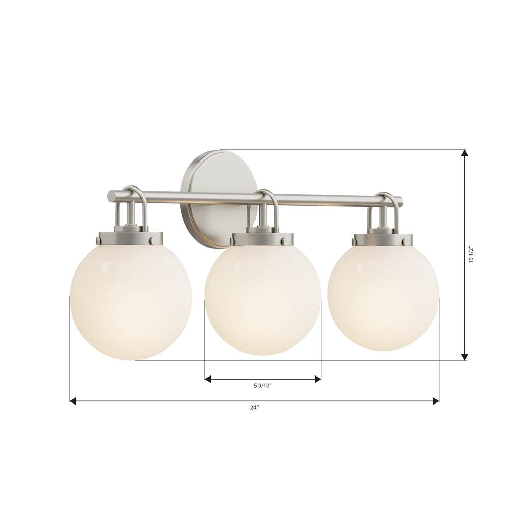 Minka-Lavery 12013-84 Brushed Nickel Ortesa 24'' 3-light Vanity Image 2