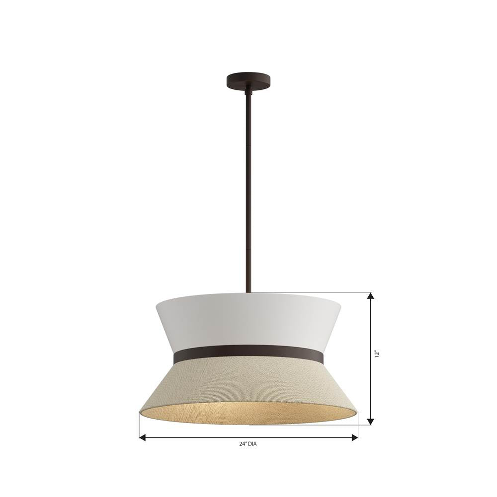 Minka-Lavery 12046-868 Plated Dark Bronze Aurellan 24.25'' 3-light Pendant Image 2