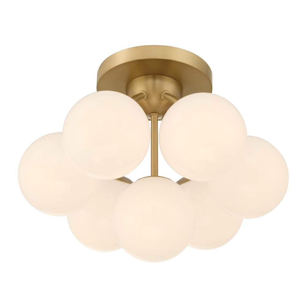 Minka-Lavery 12077-732 Legacy Brass Lunara 18.25'' 7-light Semi-flush Mount Image 7