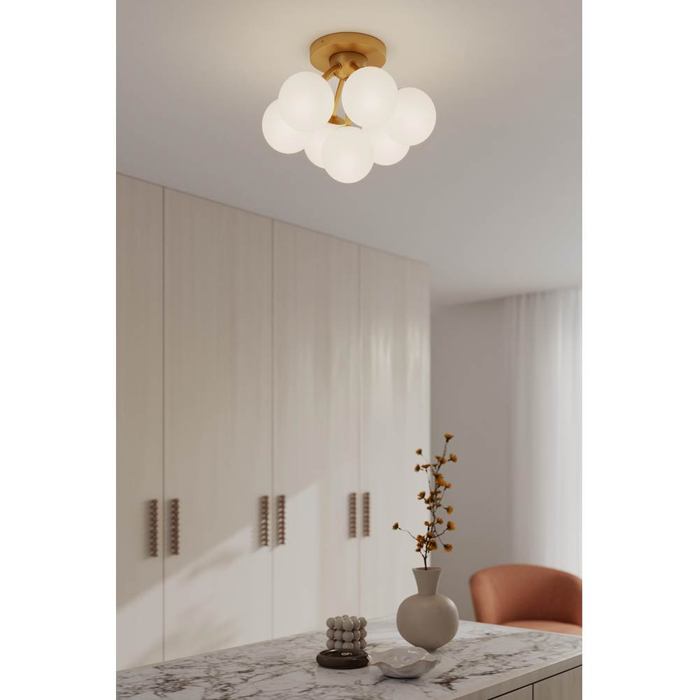 Minka-Lavery 12077-732 Legacy Brass Lunara 18.25'' 7-light Semi-flush Mount Image 3