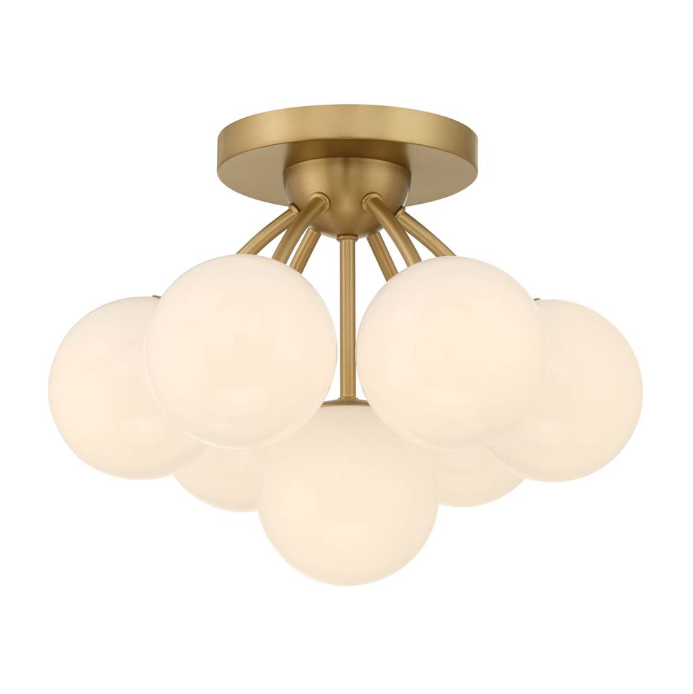 Minka-Lavery 12077-732 Legacy Brass Lunara 18.25'' 7-light Semi-flush Mount Image 1