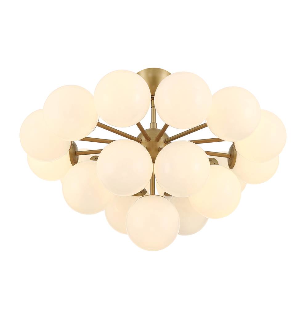 Minka-Lavery 12079-732 Legacy Brass Lunara 28'' 19-light Convertible Chandelier/semi-flush Mount Image 7