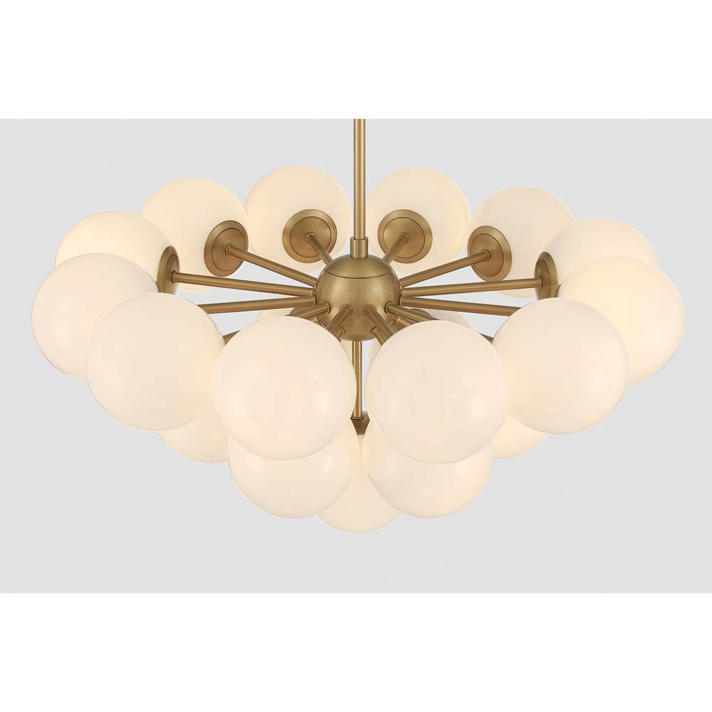 Minka-Lavery 12079-732 Legacy Brass Lunara 28'' 19-light Convertible Chandelier/semi-flush Mount Image 6