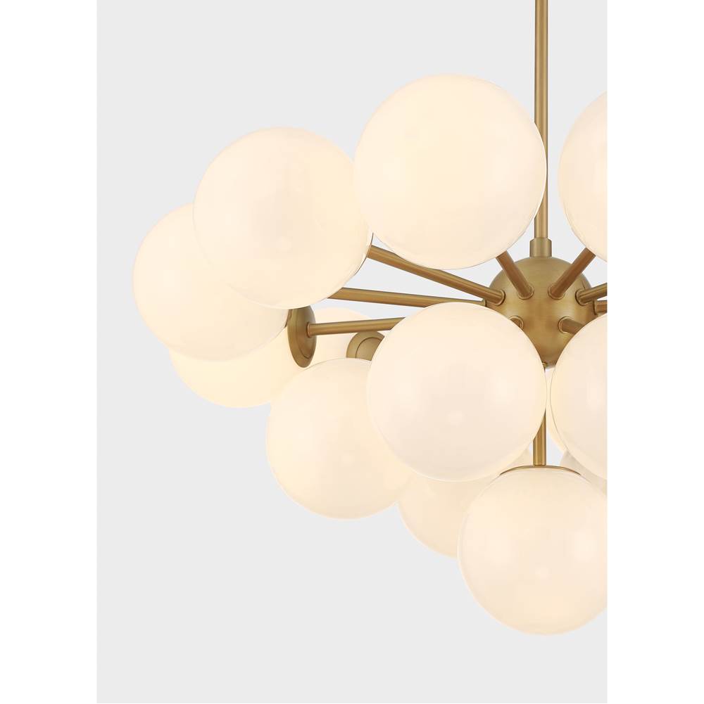 Minka-Lavery 12079-732 Legacy Brass Lunara 28'' 19-light Convertible Chandelier/semi-flush Mount Image 5
