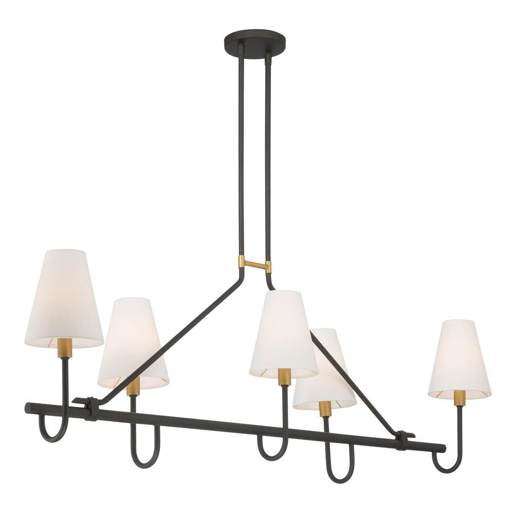 Minka-Lavery 12105-855 Legacy Brass Bellforge 51'' 5-light Linear Chandelier Image 7