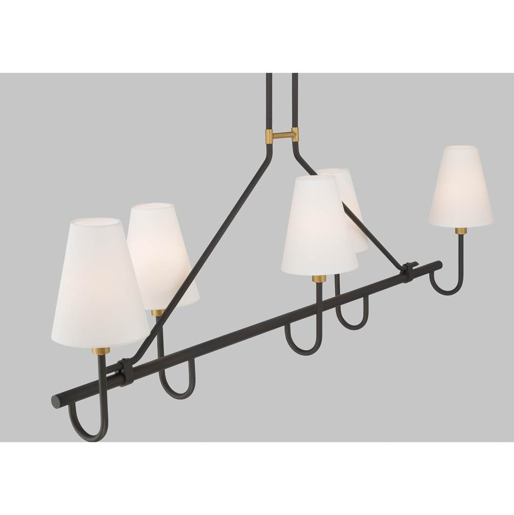 Minka-Lavery 12105-855 Legacy Brass Bellforge 51'' 5-light Linear Chandelier Image 5
