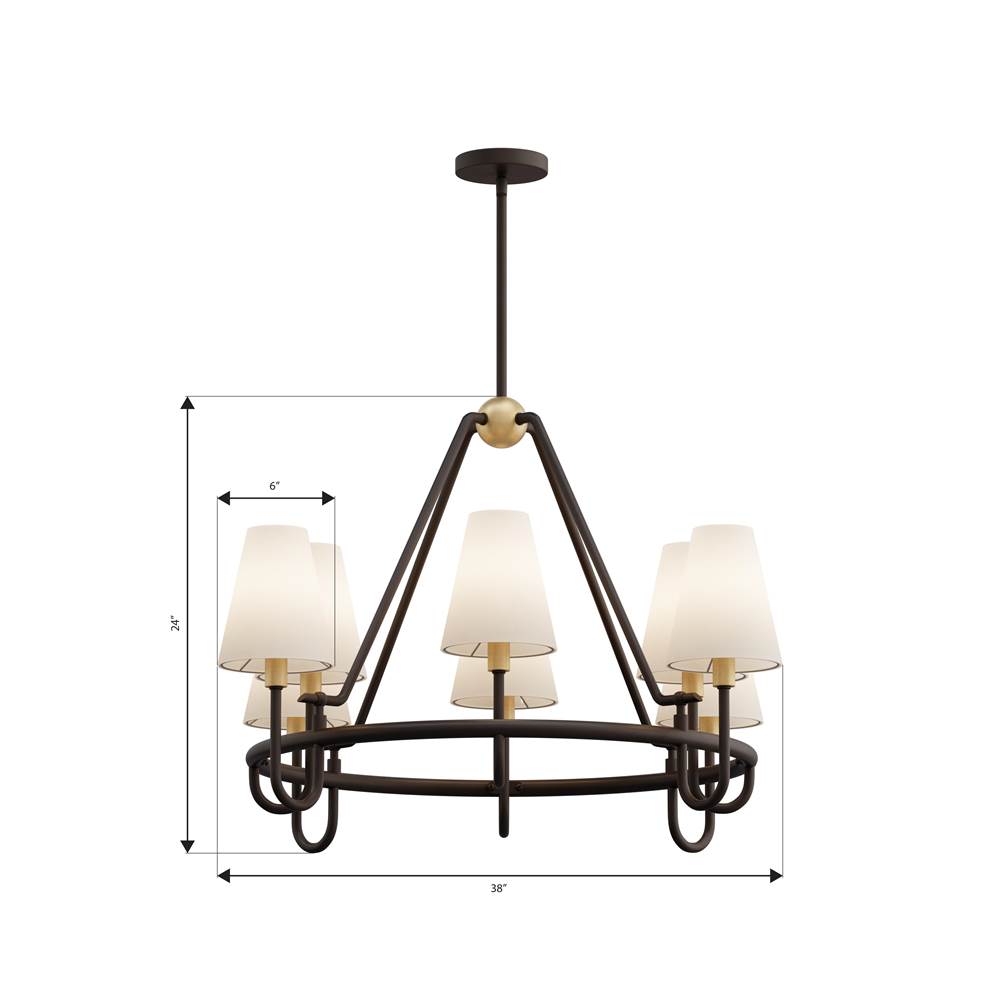 Minka-Lavery 12108-855 Legacy Brass Bellforge 38'' 8-light Pendant Image 2