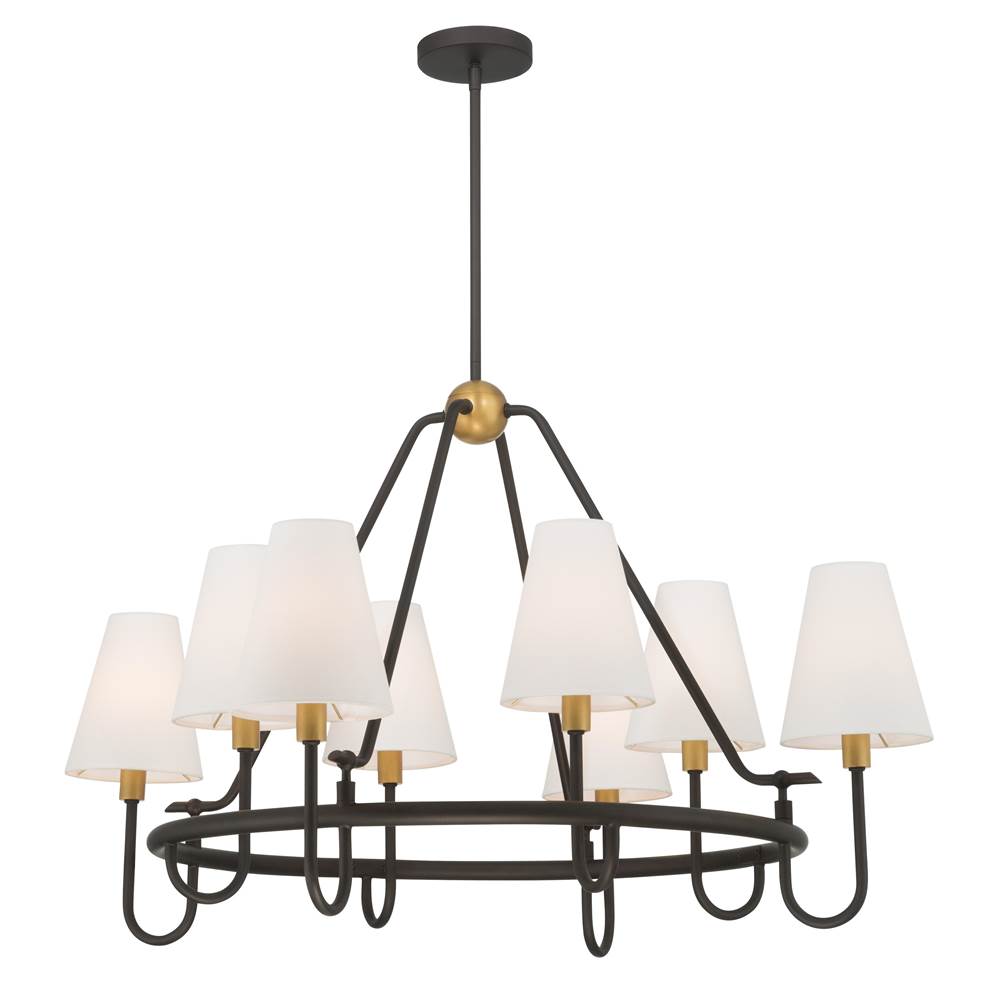 Minka-Lavery 12108-855 Legacy Brass Bellforge 38'' 8-light Pendant Image 1