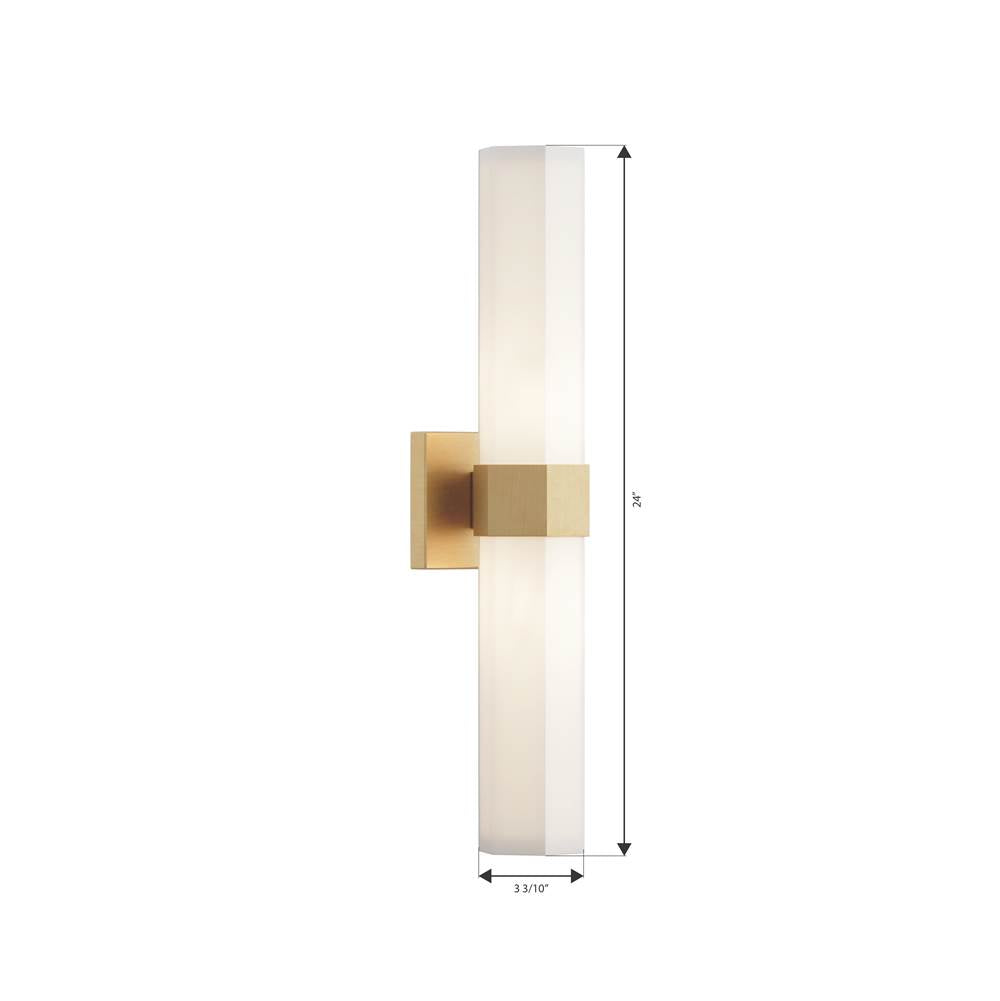 Minka-Lavery 12122-732 Legacy Brass Delgada 24'' 2-light Bath Bar Image 2