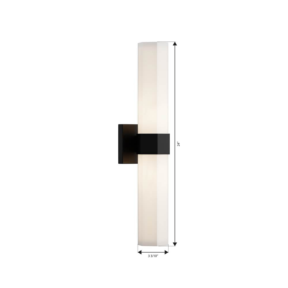 Minka-Lavery 12122-899 Dark Matte Black Delgada 24'' 2-light Bath Bar Image 2