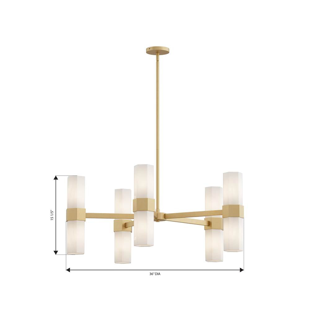Minka-Lavery 12129-732 Legacy Brass Delgada 36'' 10-light Chandelier Image 2