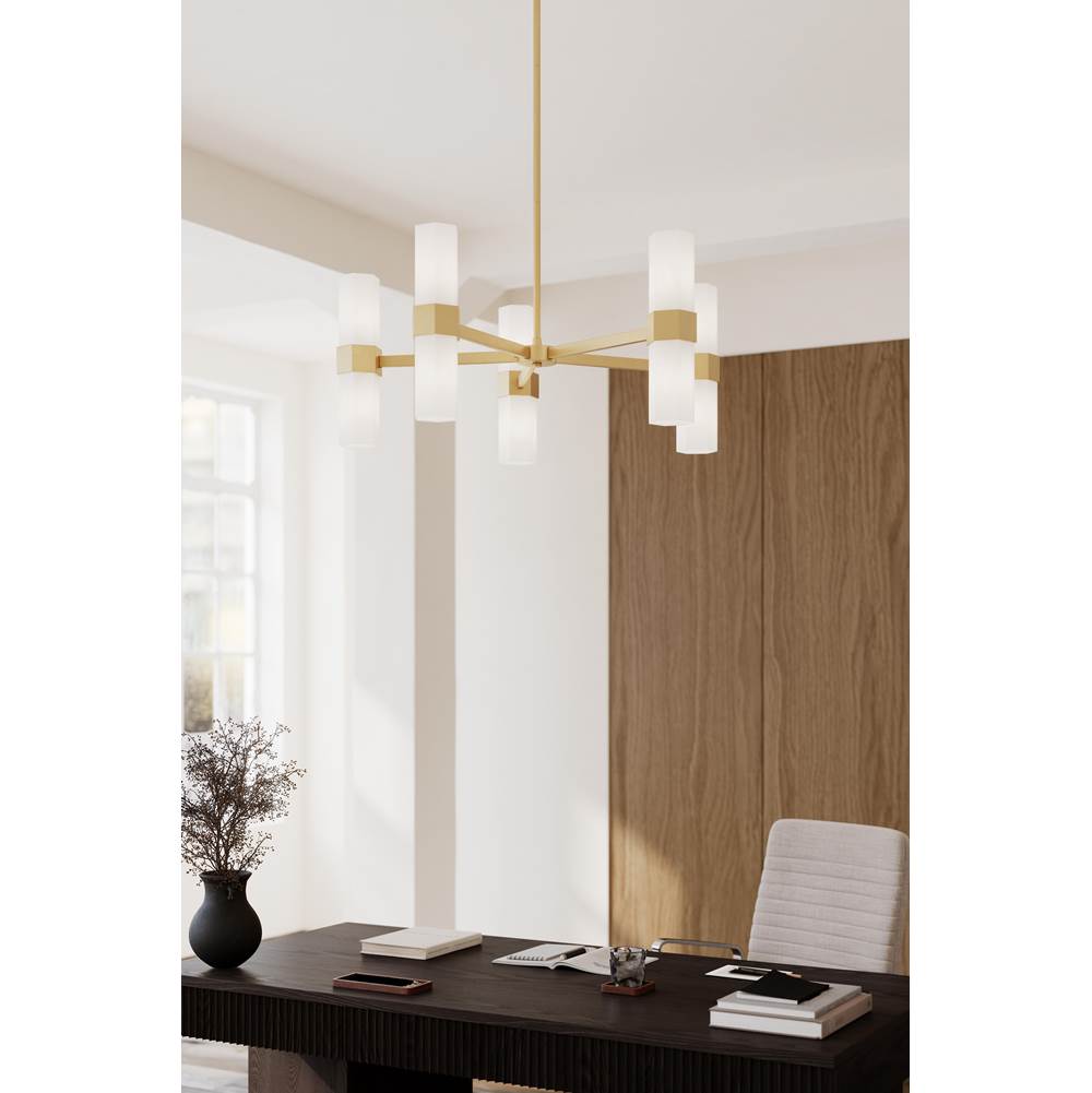 Minka-Lavery 12129-732 Legacy Brass Delgada 36'' 10-light Chandelier Image 3