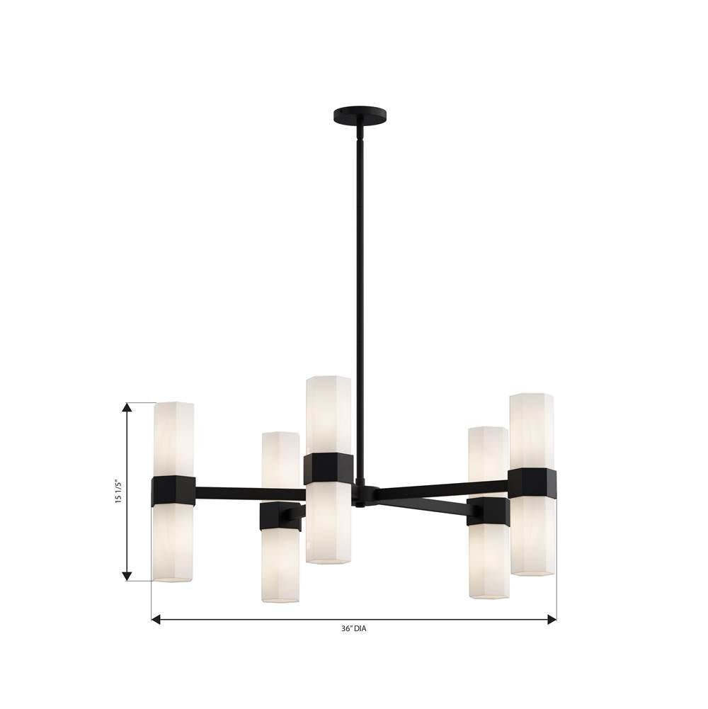Minka-Lavery 12129-899 Dark Matte Black Delgada 36'' 10-light Chandelier Image 2