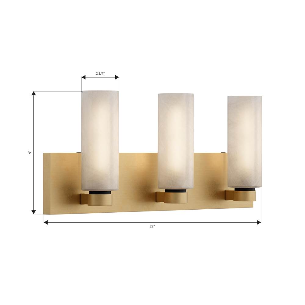 Minka-Lavery 12323-876 Legacy Brass Wexmere 22'' 3-light Vanity Image 2