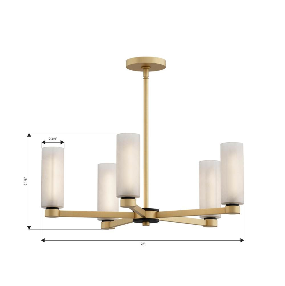 Minka-Lavery 12326-876 Legacy Brass Wexmere 26'' 5-light Chandelier Image 2