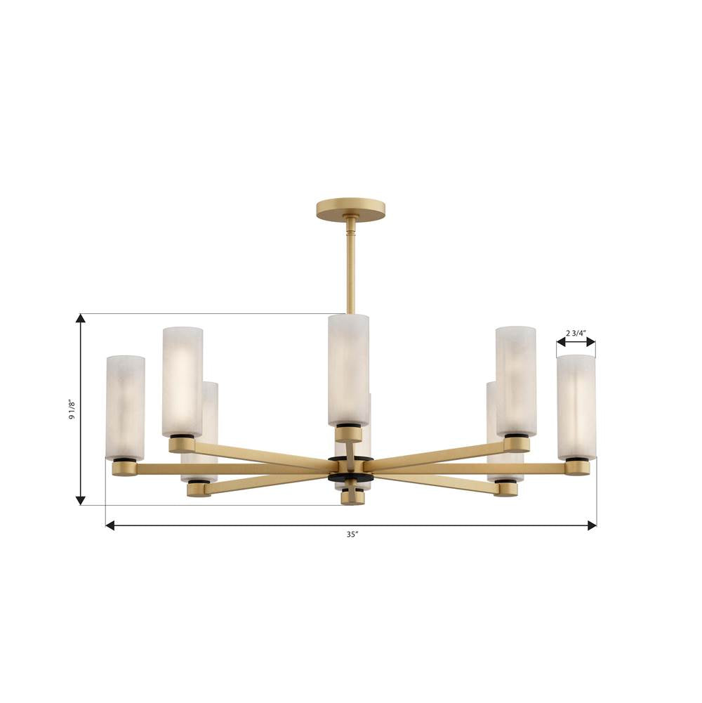 Minka-Lavery 12328-876 Legacy Brass Wexmere 35'' 8-light Chandelier Image 2