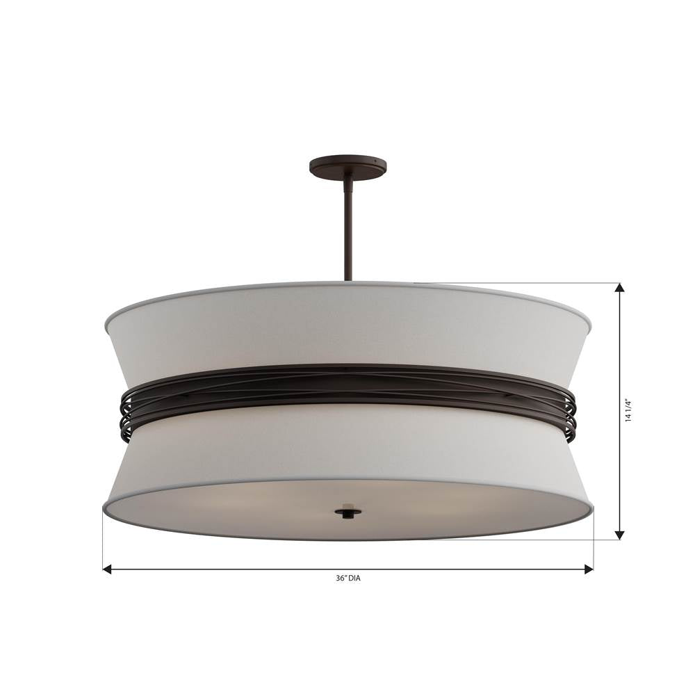 Minka-Lavery 12416-860 Dark Bronze Dalvor 36'' 6-light Pendant Image 2