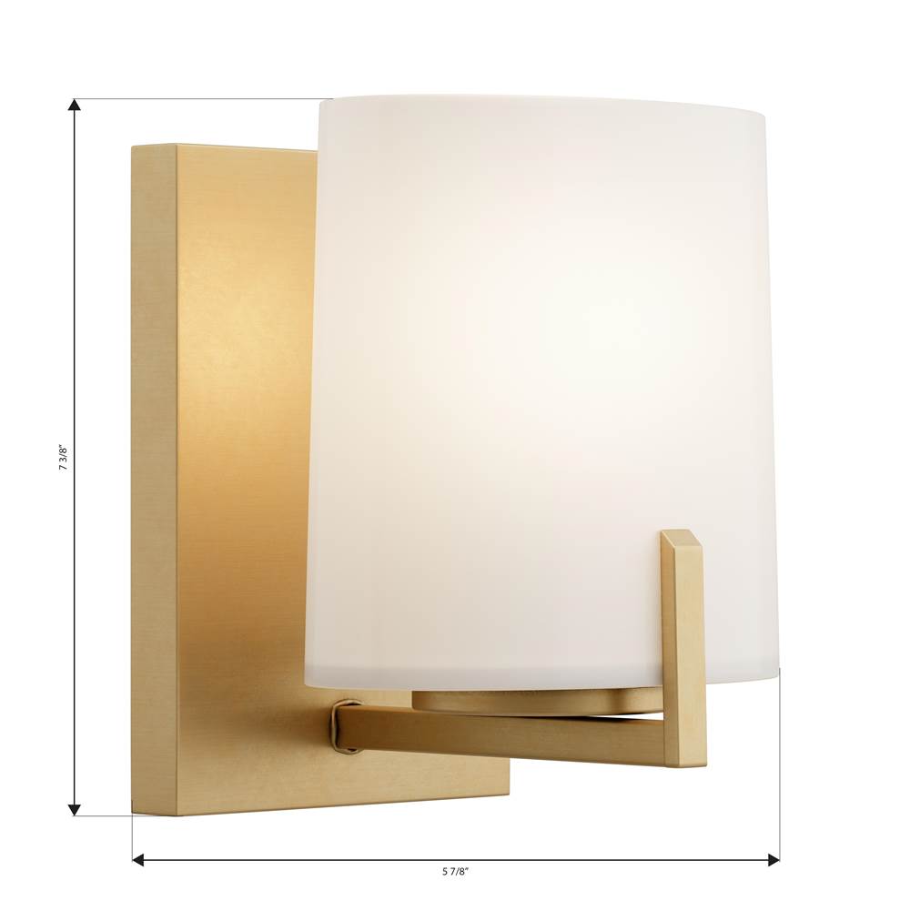 Minka-Lavery 12431-732 Legacy Brass Mirelle 7.5'' High 1-light Bath Sconce Image 2