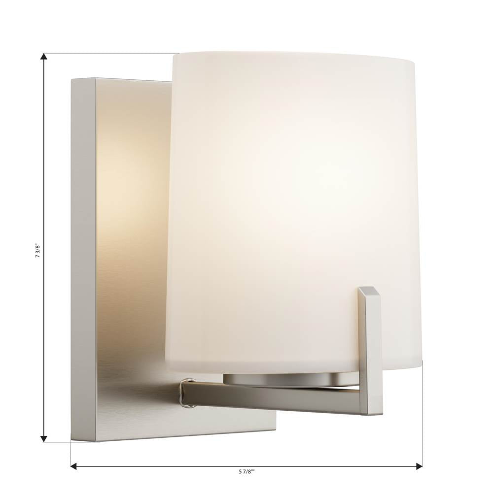 Minka-Lavery 12431-84 Brushed Nickel Mirelle 7.5'' High 1-light Bath Sconce Image 2