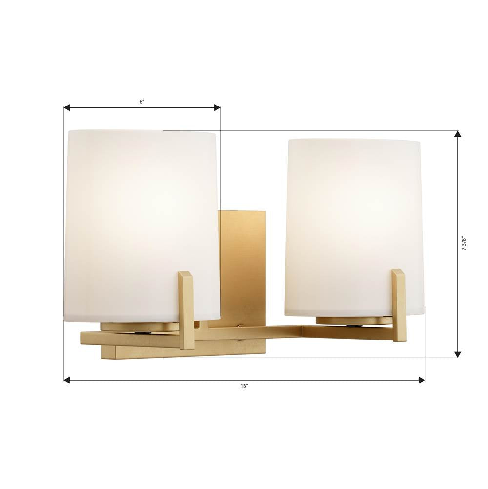 Minka-Lavery 12432-732 Legacy Brass Mirelle 16'' 2-light Vanity Image 2