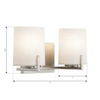 Minka-Lavery 12432-84 Brushed Nickel Mirelle 16'' 2-light Vanity Image 2