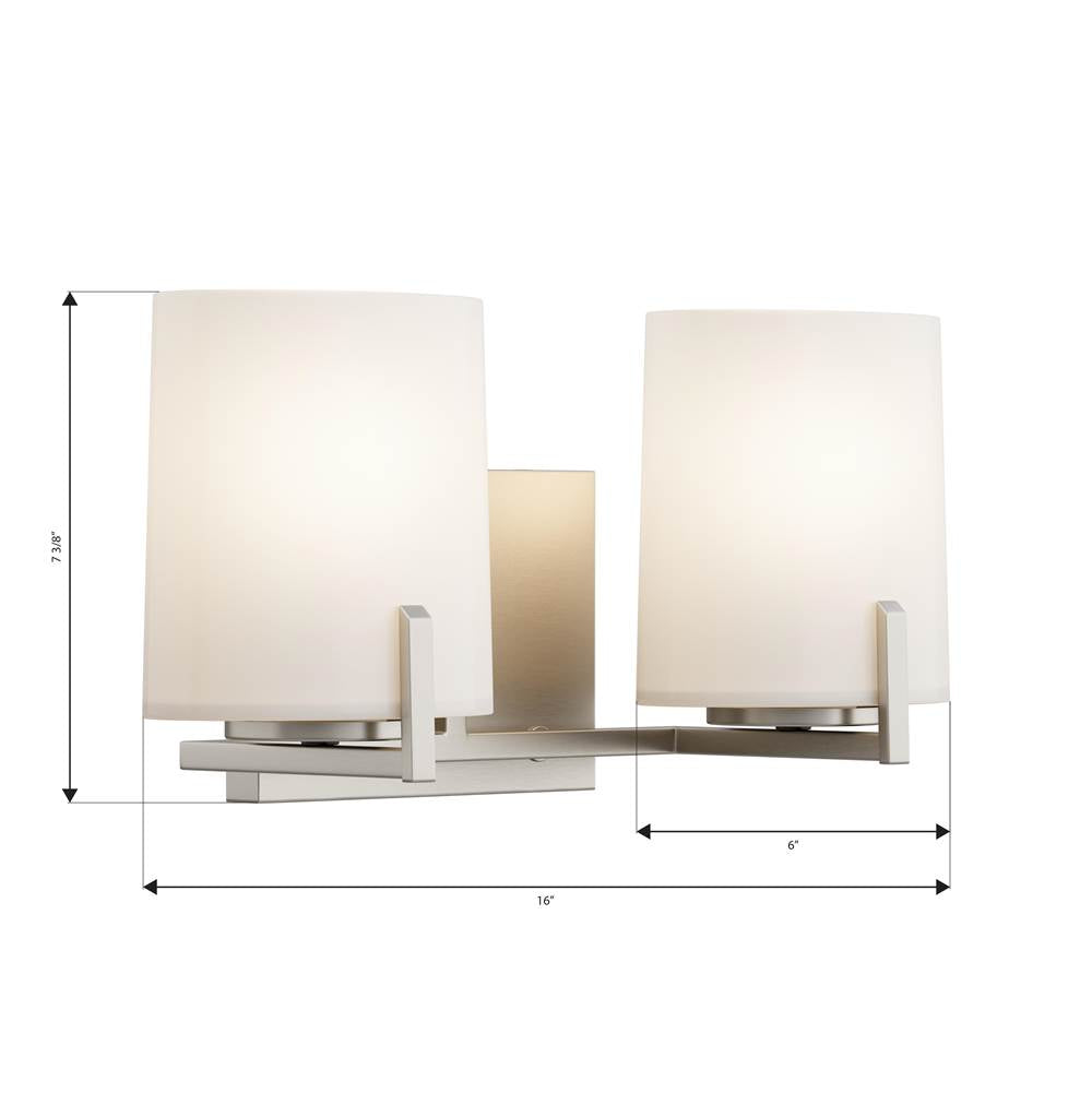 Minka-Lavery 12432-84 Brushed Nickel Mirelle 16'' 2-light Vanity Image 2